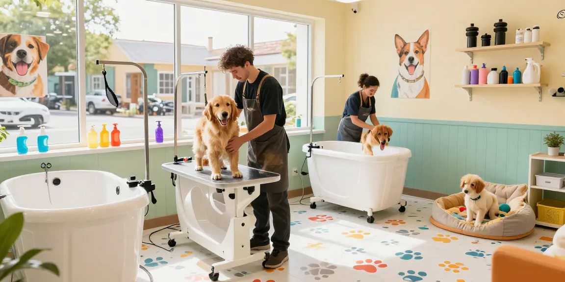 Pet Groomer Cages providing a safe, comfortable environment for grooming sessions.