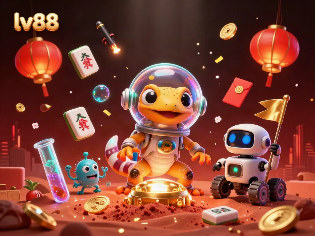 Experience high stakes excitement at lv88, where a Martian gecko discovers a golden casino on Mars.